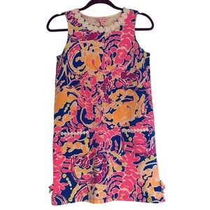 Lilly Pulitzer Girls Classic Shift Dress Catch &‎ Release - Girl’s XL (12-14)